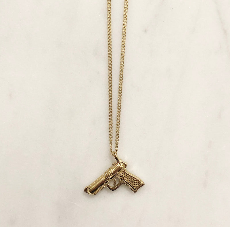 PISTOL NECKLACE GOLD