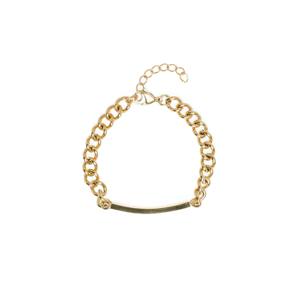 PLATE CHAIN BRACELET GOLD