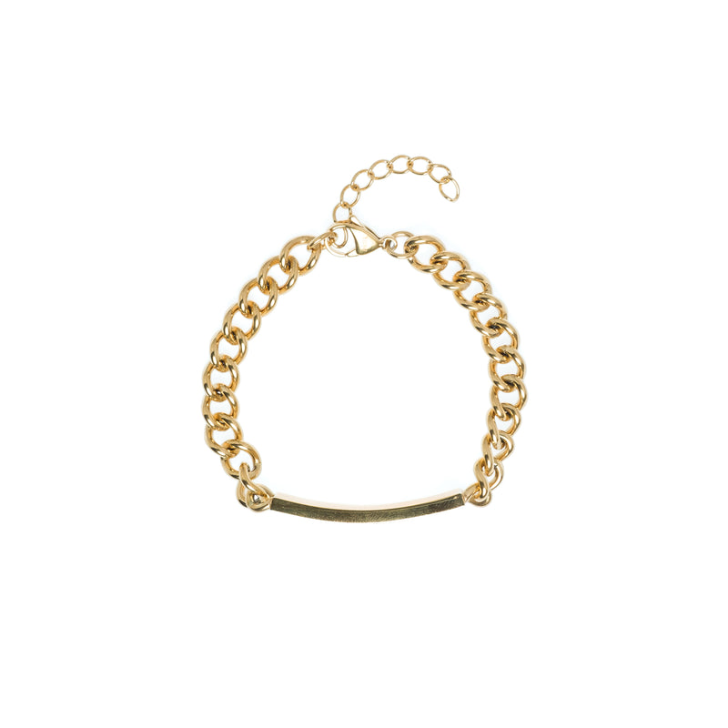 PLATE CHAIN BRACELET GOLD