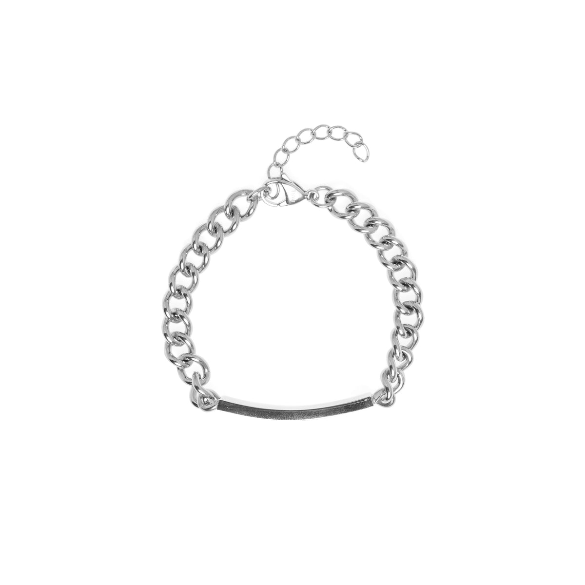 PLATE CHAIN BRACELET SILVER