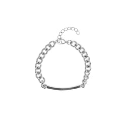 PLATE CHAIN BRACELET SILVER