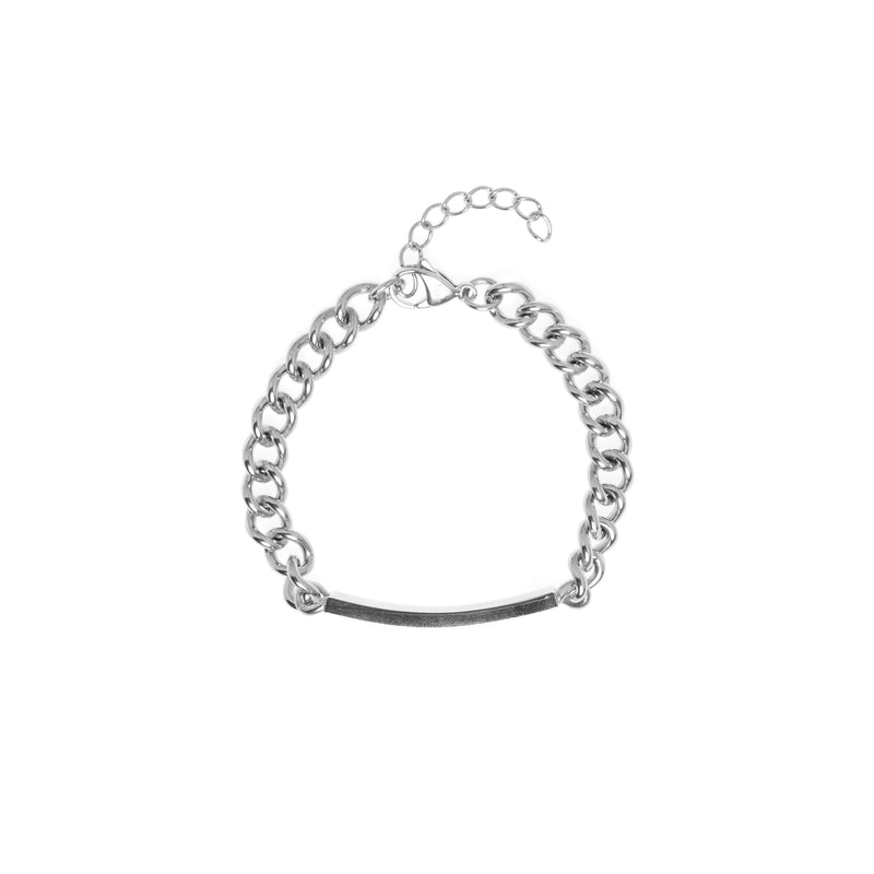 PLATE CHAIN BRACELET SILVER