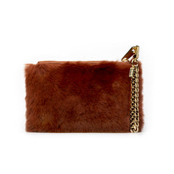 RABBIT FUR POUCH COPPER