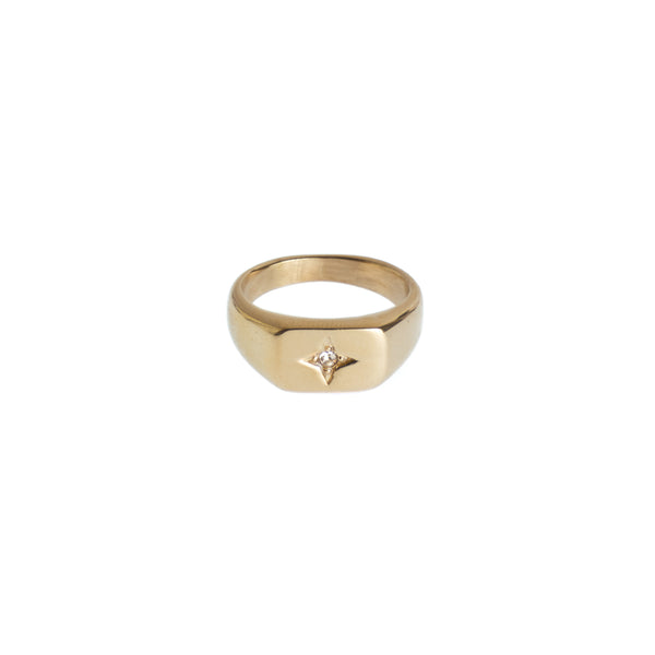 RECTANGLE SIGNET RING GOLD