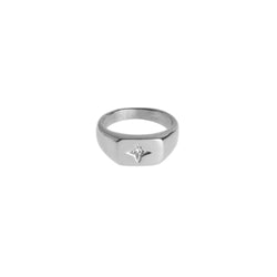 RECTANGLE SIGNET RING SILVER