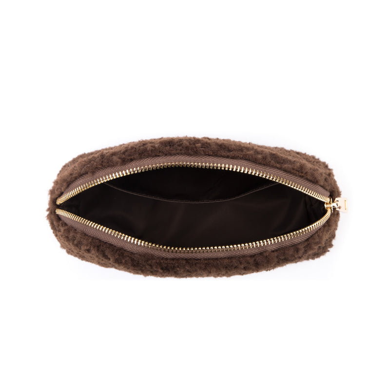 TEDDY MAKE-UP POUCH CHOCOLATE BROWN