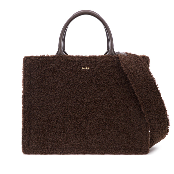 TEDDY TOTE BAG CHOCOLATE BROWN