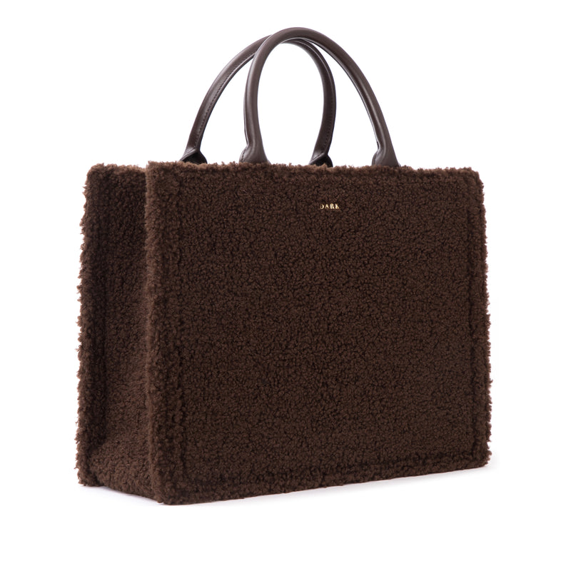 TEDDY TOTE BAG CHOCOLATE BROWN