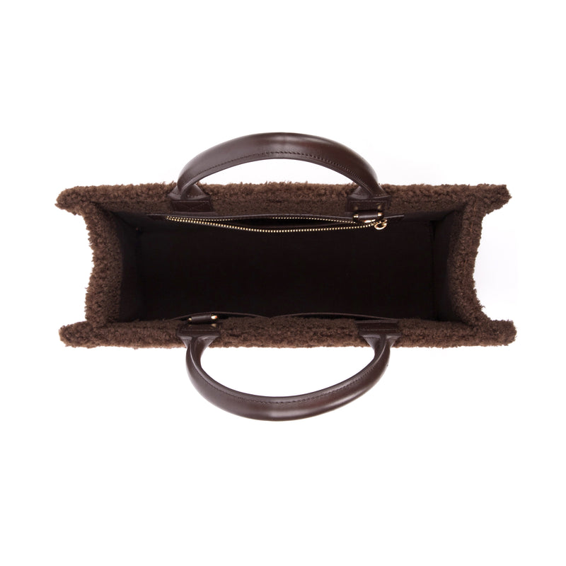TEDDY TOTE BAG CHOCOLATE BROWN