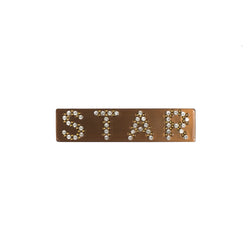 STAR HAIR CLIP SMALL COGNAC