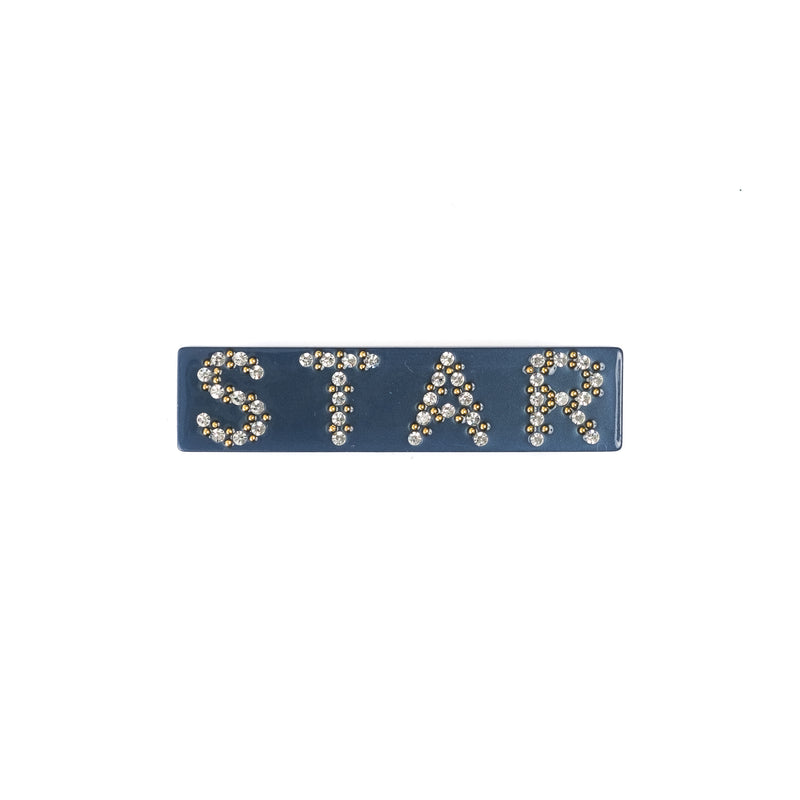 STAR HAIR CLIP SMALL STONE BLUE