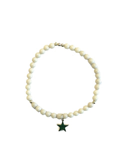 STONE BEAD BRACELET 4 MM SAND
