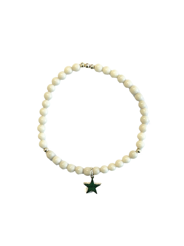 STONE BEAD BRACELET 4 MM SAND