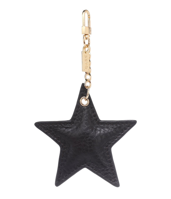 LEATHER STAR CHARM CHOCOLATE BROWN