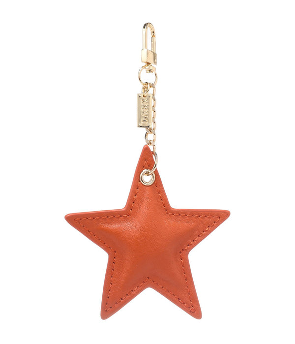 LEATHER STAR CHARM ORANGE