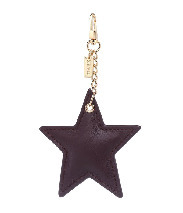 LEATHER STAR CHARM PLUM