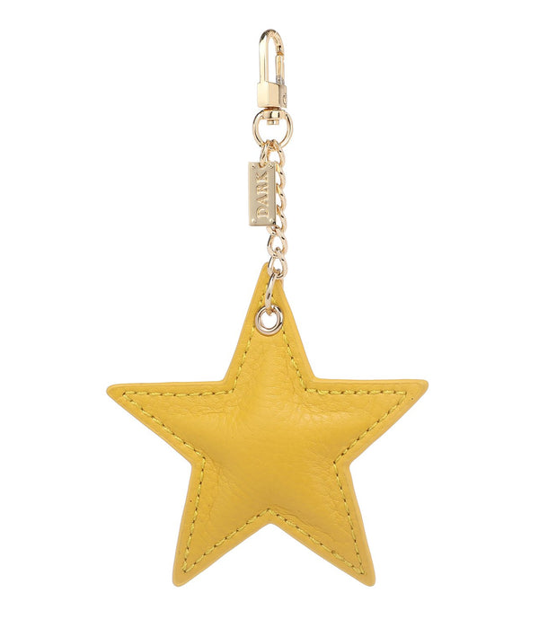 LEATHER STAR CHARM YELLOW