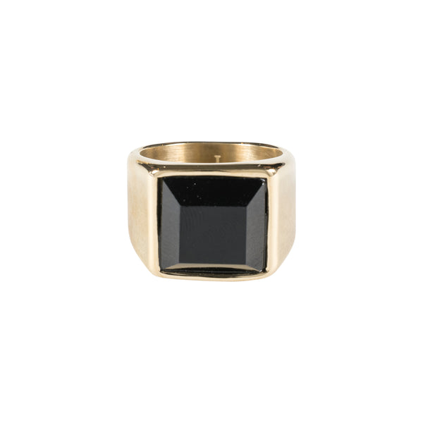 SIGNET RING W/BLACK ONYX