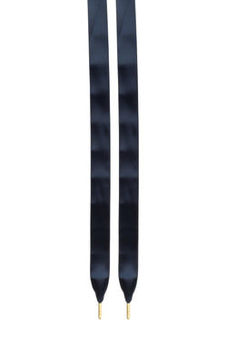 SILK SHOE LACES NAVY BLUE