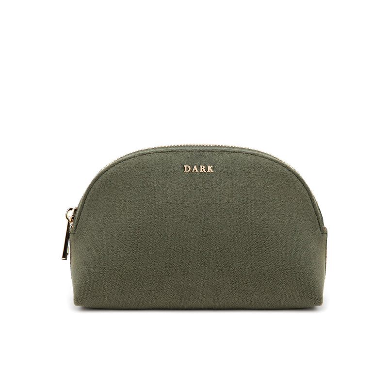 VELVET MAKE-UP POUCH SMALL ARMY