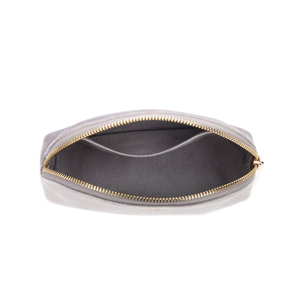 VELVET MAKE-UP POUCH SMALL ELEPHANT GREY