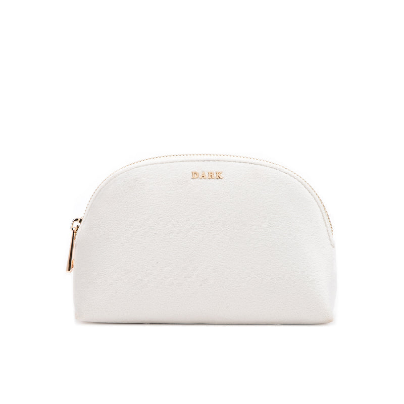 VELVET MAKE-UP POUCH SMALL OFF WHITE