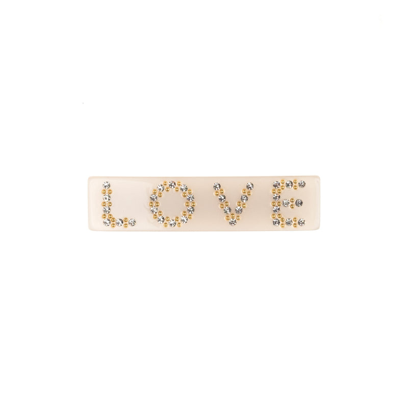 LOVE HAIR CLIP SMALL SAND