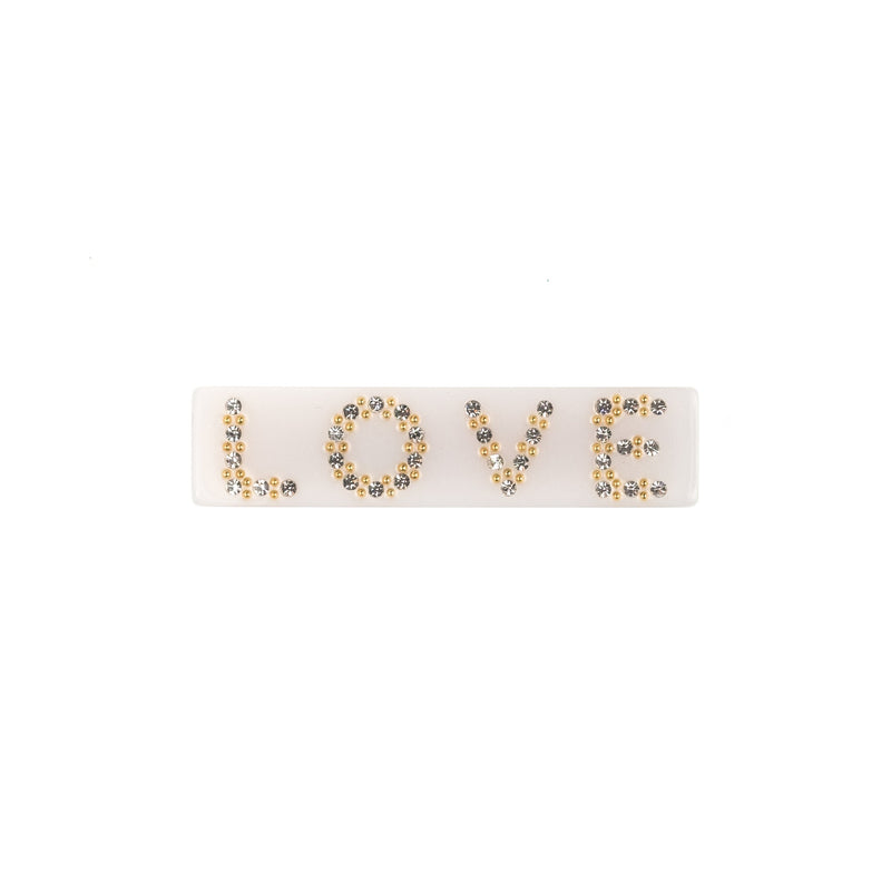 LOVE HAIR CLIP SMALL WHITE