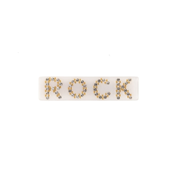 ROCK HAIR CLIP SMALL WHITE