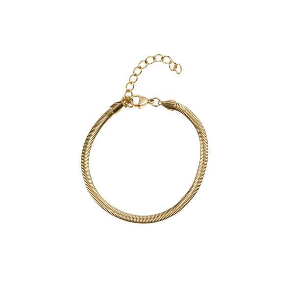 SNAKE CHAIN BRACELET THIN GOLD