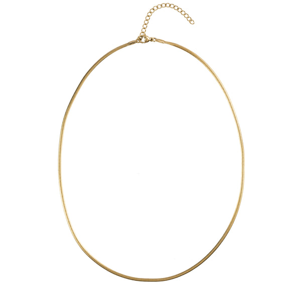 SNAKE CHAIN NECKLACE EXTRA THIN GOLD 45 CM