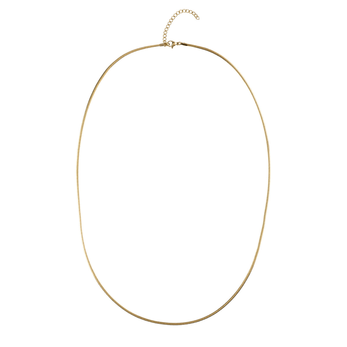 SNAKE CHAIN NECKLACE EXTRA THIN GOLD 65 CM