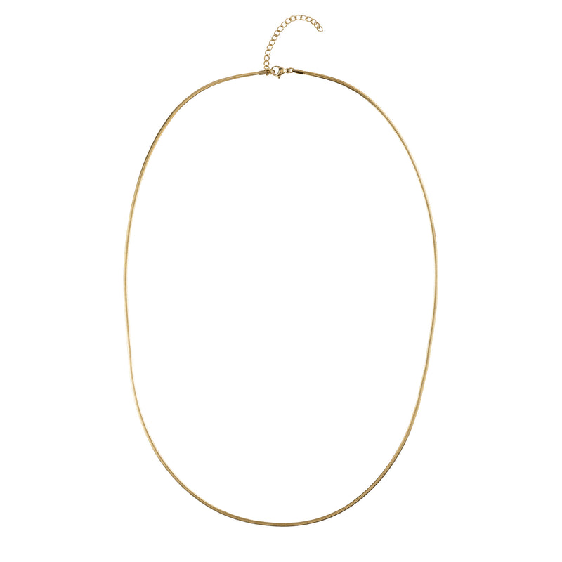 SNAKE CHAIN NECKLACE EXTRA THIN GOLD 65 CM