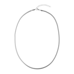 SNAKE CHAIN NECKLACE THIN SILVER 50 CM