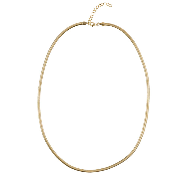 SNAKE CHAIN NECKLACE THIN GOLD 60 CM