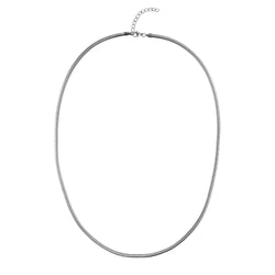 SNAKE CHAIN NECKLACE THIN SILVER 70 CM
