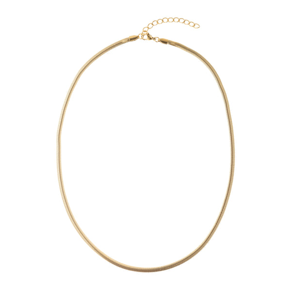 SNAKE CHAIN NECKLACE THIN GOLD 50 CM