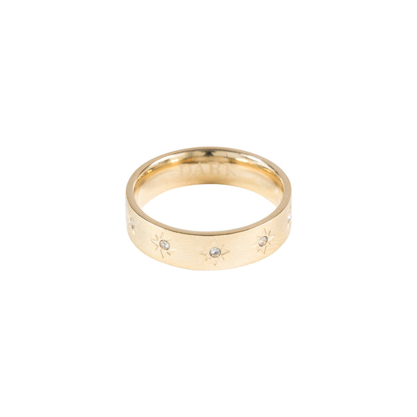 STAR RING W/CRYSTALS GOLD
