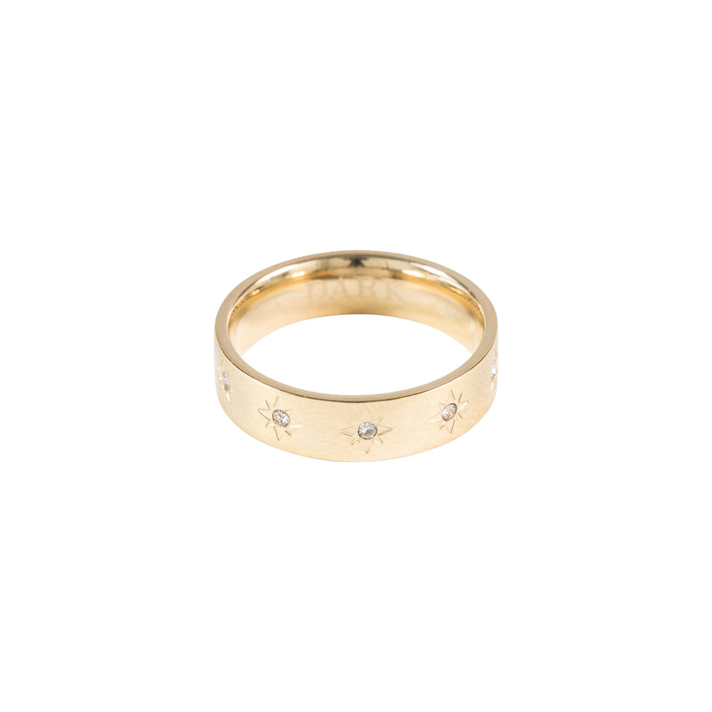 STAR RING W/CRYSTALS GOLD