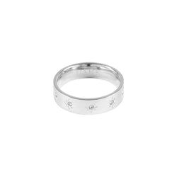 STAR RING W/CRYSTALS SILVER