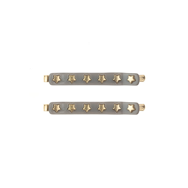 STAR STUD BOBBY PINS 2 PK LIGHT GREY
