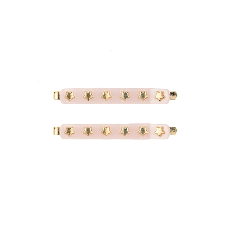 STAR STUD BOBBY PINS 2 PK PALE ROSE