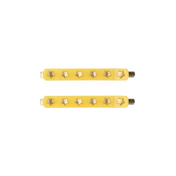 STAR STUD BOBBY PINS 2 PK SUN YELLOW