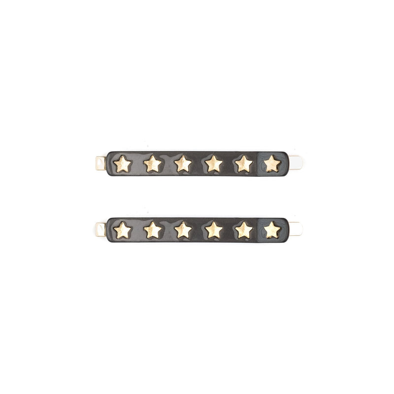 STAR STUD BOBBY PINS 2 PK CHOCOLATE BROWN