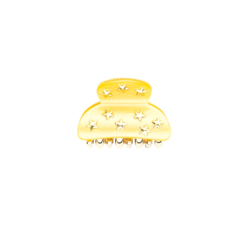 STAR STUD HAIR CLAW SMALL SUN YELLOW