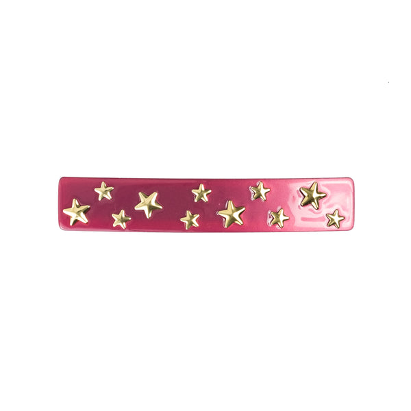 STAR STUD HAIR CLIP LARGE BERRY