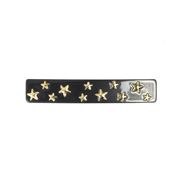 STAR STUD HAIR CLIP LARGE CHARCOAL