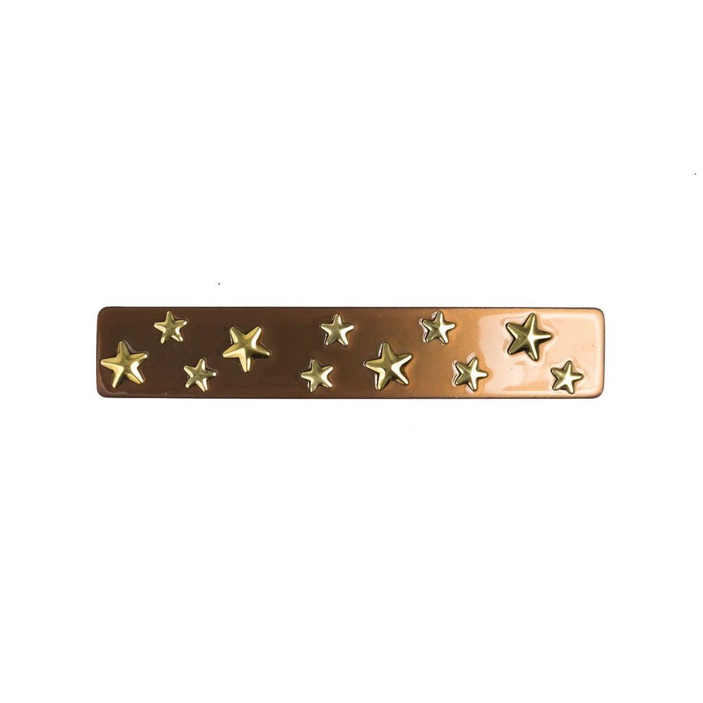 STAR HAIR CLIP LARGE COGNAC