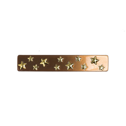 STAR STUD HAIR CLIP LARGE COGNAC