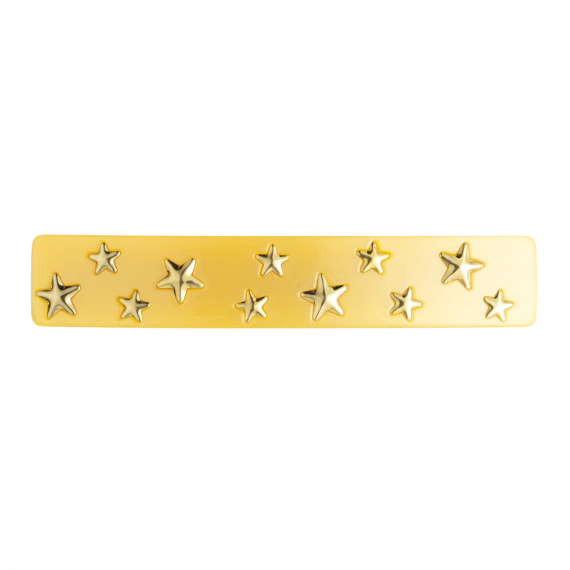 STAR STUD HAIR CLIP LARGE YELLOW